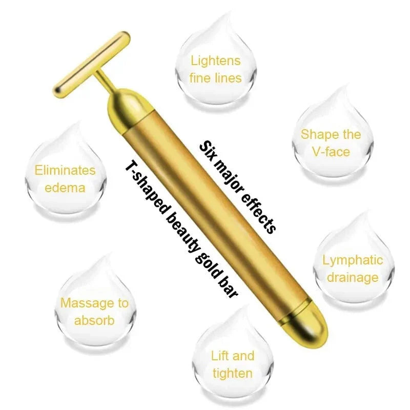 🔥 HOT SALE 🔥 24K Gold Electric Facial Massage Roller 🌟50% OFF🌟🌟