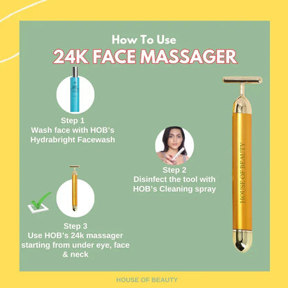 🔥 HOT SALE 🔥 24K Gold Electric Facial Massage Roller 🌟50% OFF🌟🌟